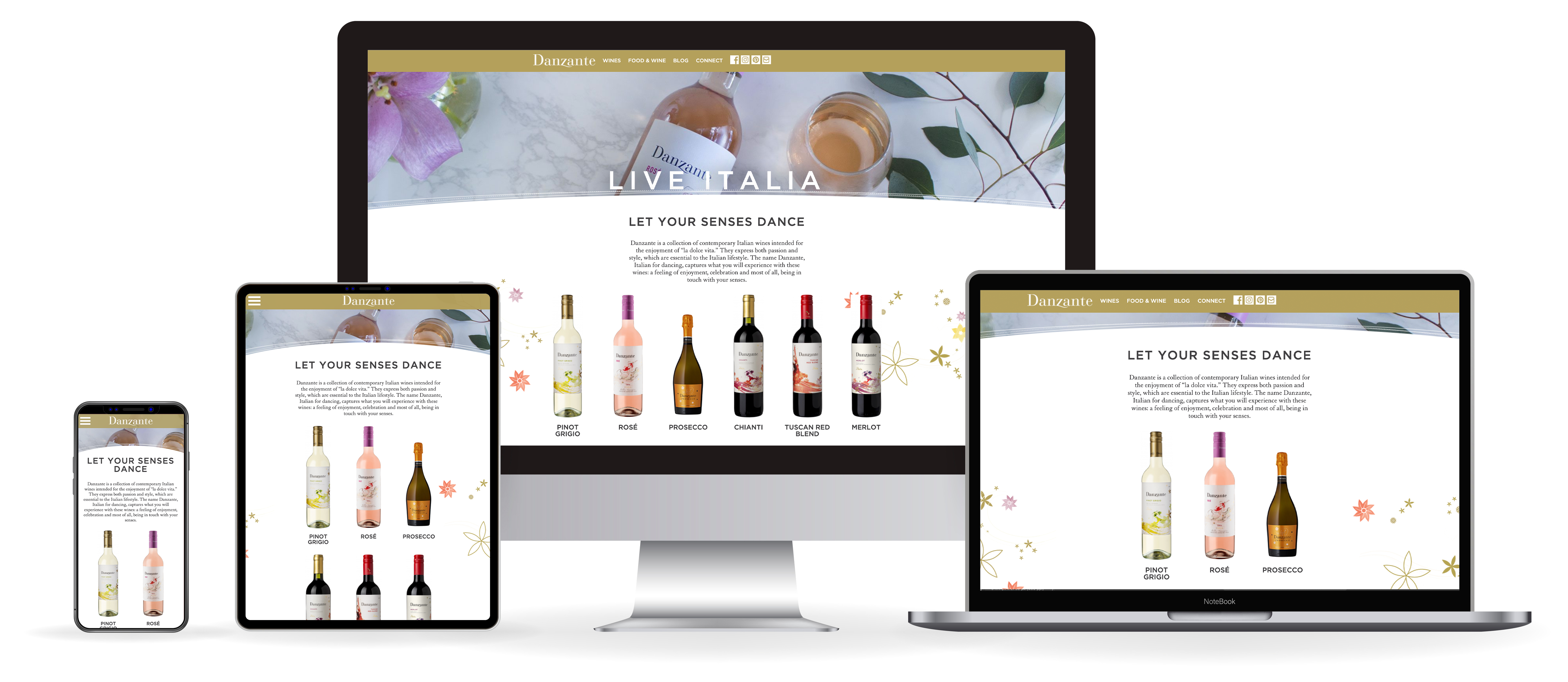 Danzante full responsive view