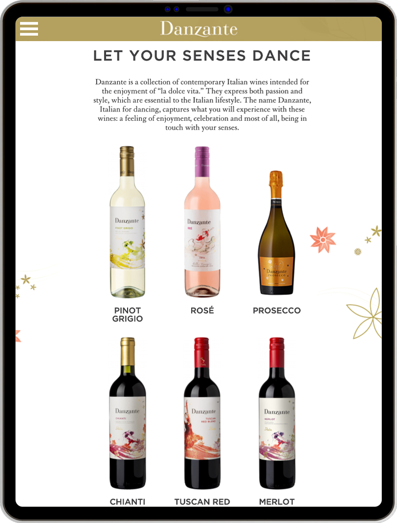 Danzante tablet wines