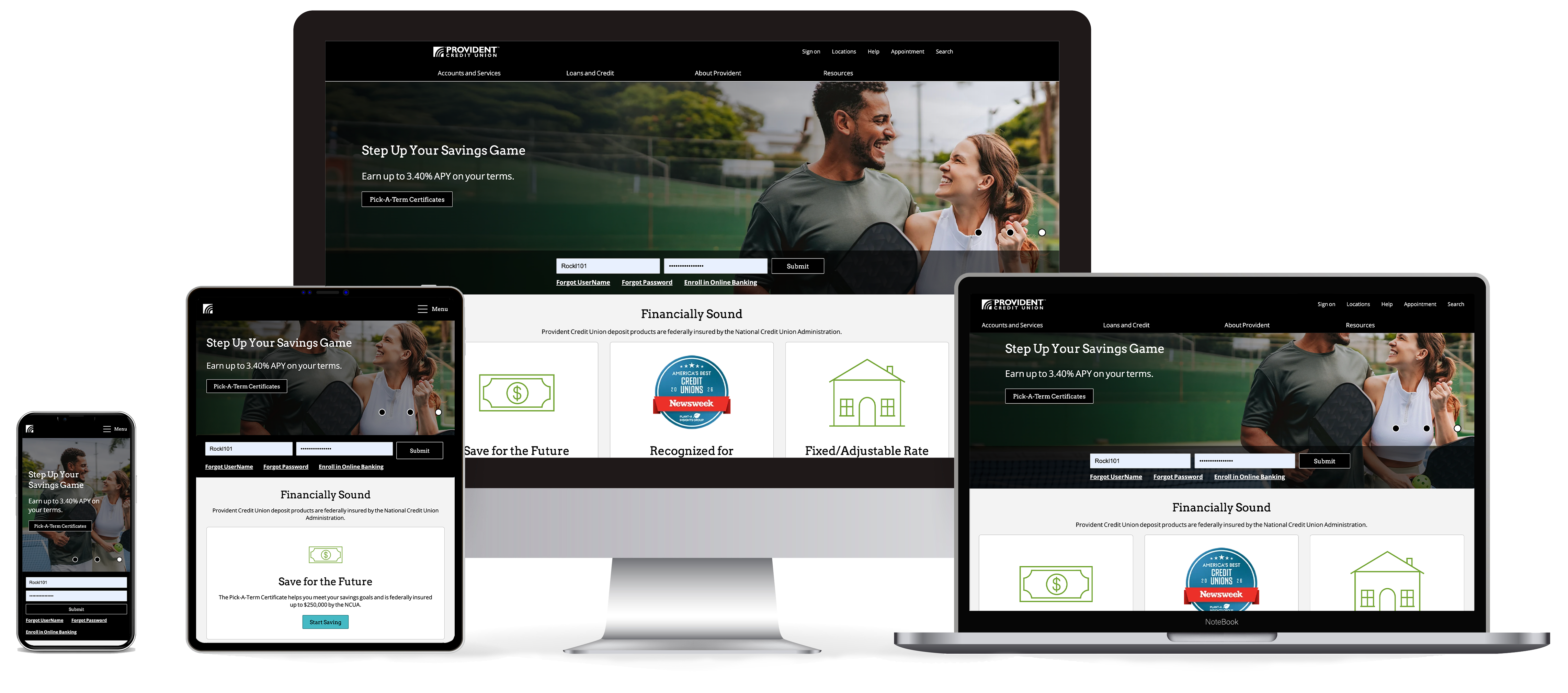Provident full responsive view