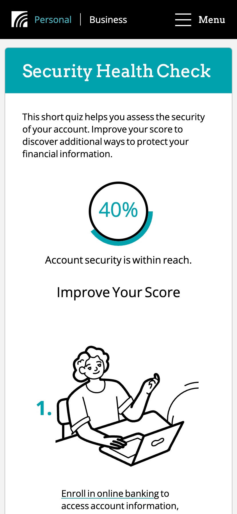 security center score and tips